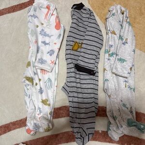 Carter's Colorful Dinosaur and Striped Footies